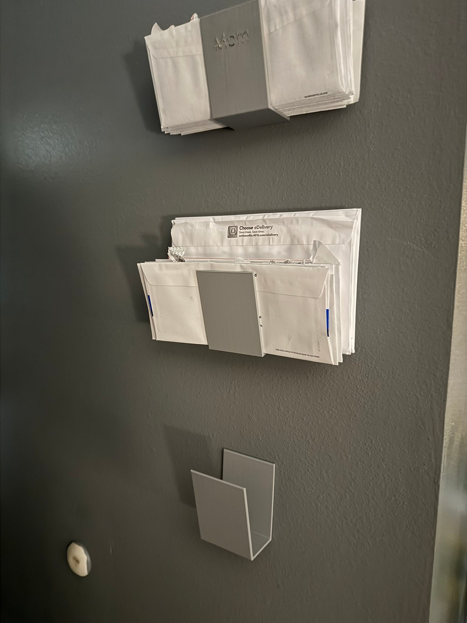 3D Printed Wall-Mount Mail Organizer